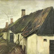 Laurits Andersen Ring | Häuser in Hersted – 1890 | Gerahmter Kunstdruck | Realismus