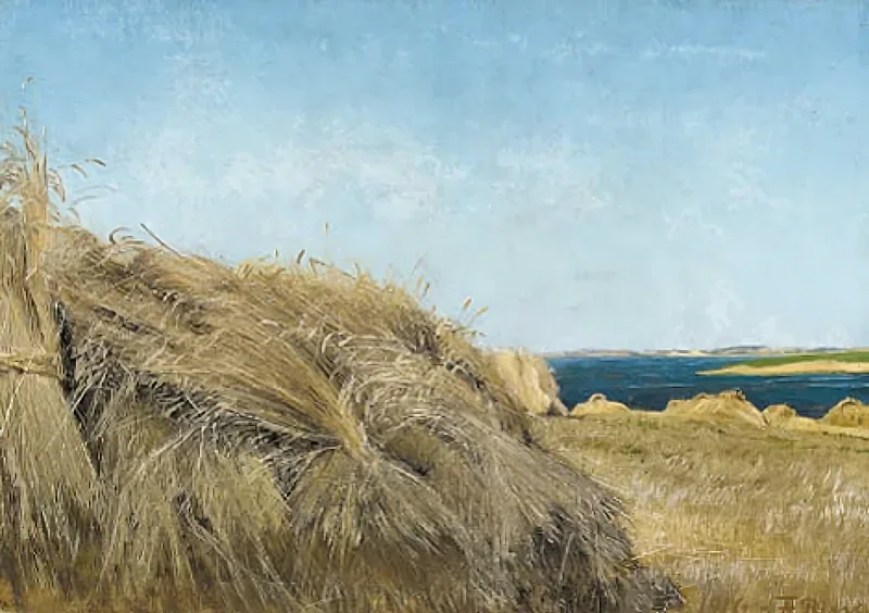 Laurits Andersen Ring | Høstlandskab i solskin - 1916 | Indrammet kunsttryk | Realisme