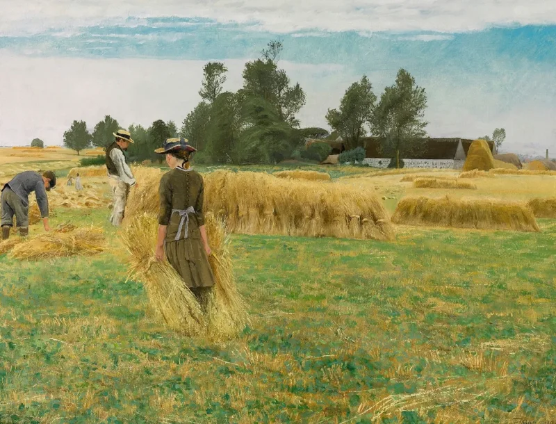 Laurits Andersen Ring – Høsttid, Ladby 1930 | Indrammet giclée-kunsttryk