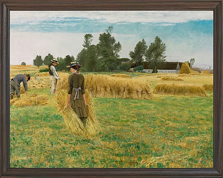 Laurits Andersen Ring – Høsttid, Ladby 1930 | Indrammet giclée-kunsttryk
