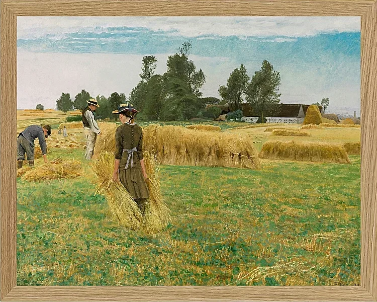 Laurits Andersen Ring – Høsttid, Ladby 1930 | Indrammet giclée-kunsttryk