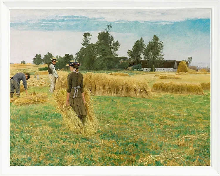 Laurits Andersen Ring – Høsttid, Ladby 1930 | Indrammet giclée-kunsttryk