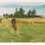 Laurits Andersen Ring – Høsttid, Ladby 1930 | Indrammet giclée-kunsttryk