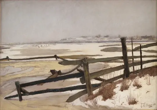 Laurits Andersen Ring | Optøning – 1901 | Indrammet kunsttryk | Realisme