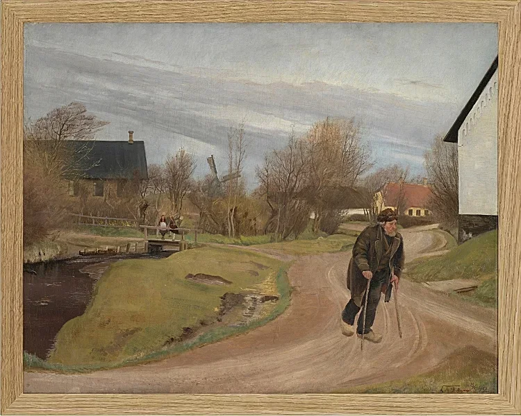 Laurits Andersen Ring – Frühling in Hals, Jütland 1892 | Giclée Kunstdruck gerahmt