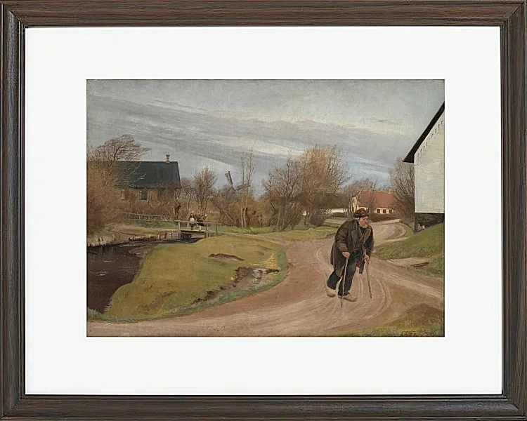 Laurits Andersen Ring – Frühling in Hals, Jütland 1892 | Giclée Kunstdruck gerahmt