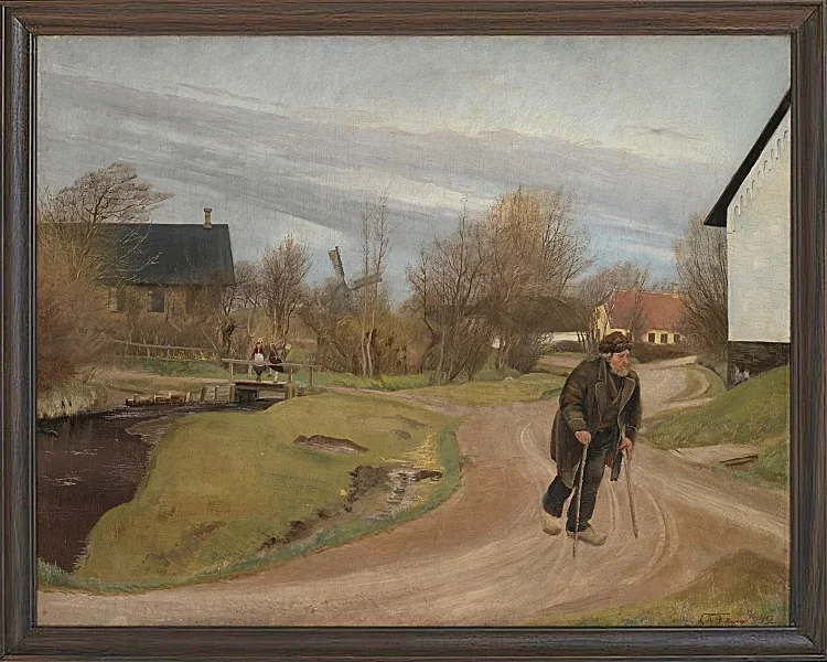 Laurits Andersen Ring – Frühling in Hals, Jütland 1892 | Giclée Kunstdruck gerahmt