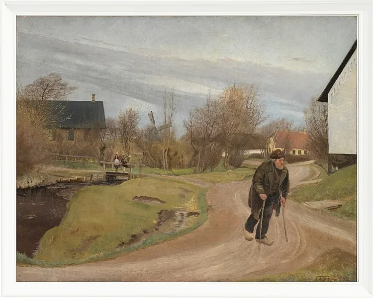 Laurits Andersen Ring – Frühling in Hals, Jütland 1892 | Giclée Kunstdruck gerahmt