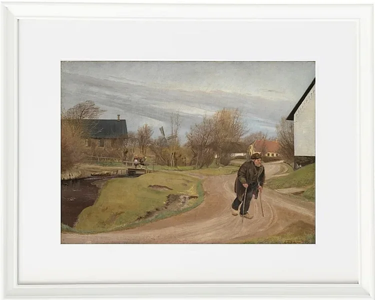 Laurits Andersen Ring – Frühling in Hals, Jütland 1892 | Giclée Kunstdruck gerahmt