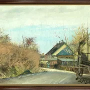 Laurits Andersen Ring | Straße in Baldersbrønde - 1913 | Gerahmter Kunstdruck | Realismus