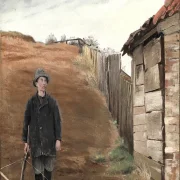 Laurits Andersen Ring | Junge mit einer Armbrust  – 1890 | Gerahmter Kunstdruck | Realismus