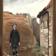 Laurits Andersen Ring | Junge mit einer Armbrust  – 1890 | Gerahmter Kunstdruck | Realismus