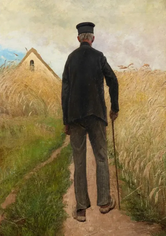 Laurits Andersen Ring | Im Roggenfeld – 1905 | Gerahmter Kunstdruck | Realismus