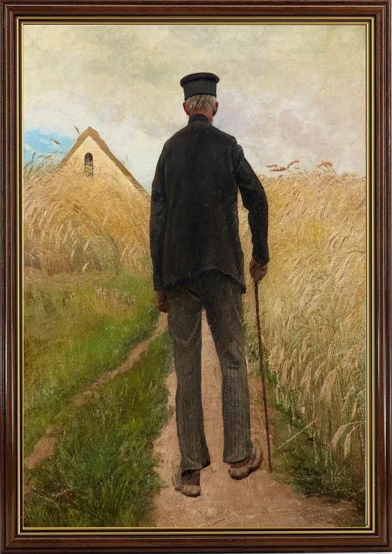 Laurits Andersen Ring | Im Roggenfeld – 1905 | Gerahmter Kunstdruck | Realismus