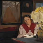 Laurits Andersen Ring | Die Frau des Künstlers Sigrid, Karrebæksminde – 1898 | Gerahmter Kunstdruck | Realismus