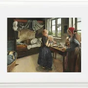 Laurits Andersen Ring – Interieur vom Landsbyen Ring 1882 | Giclée Kunstdruck gerahmt