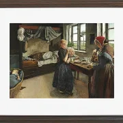 Laurits Andersen Ring – Interieur vom Landsbyen Ring 1882 | Giclée Kunstdruck gerahmt