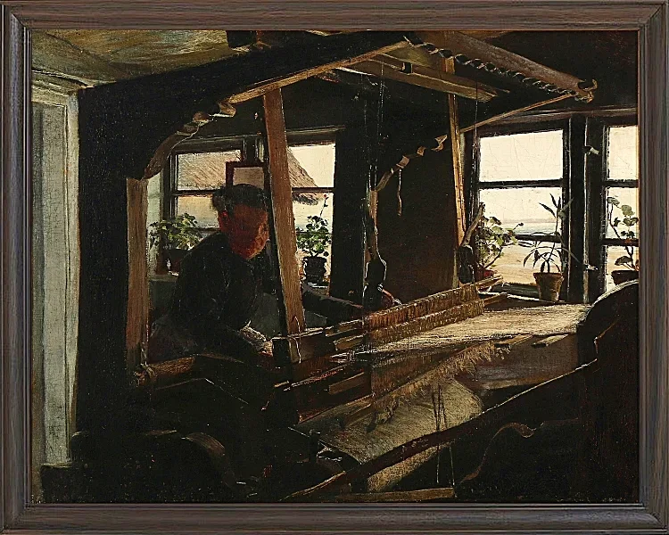 Laurits Andersen Ring – Interiør fra Hanehoved Huse 1900 | Indrammet giclée-kunsttryk