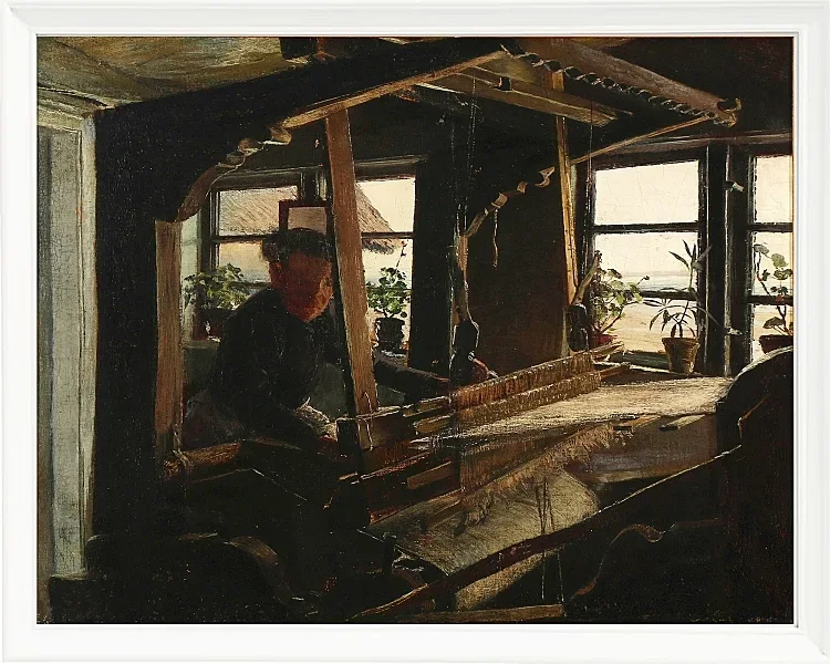 Laurits Andersen Ring – Interiør fra Hanehoved Huse 1900 | Indrammet giclée-kunsttryk