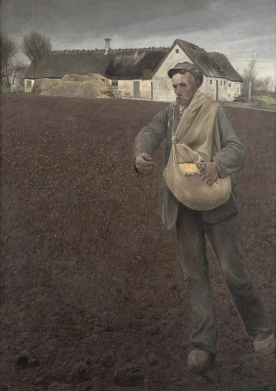 Laurits Andersen Ring | Sædemanden - 1910 | Indrammet kunsttryk | Realisme