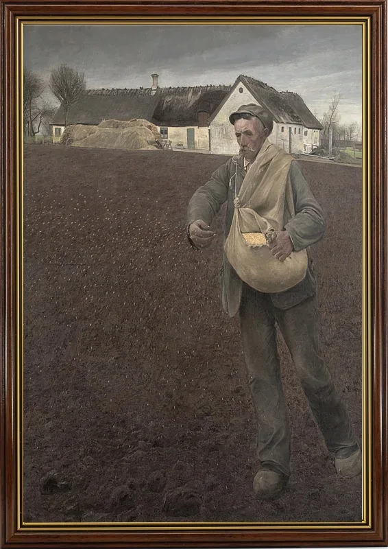 Laurits Andersen Ring | Sædemanden - 1910 | Indrammet kunsttryk | Realisme