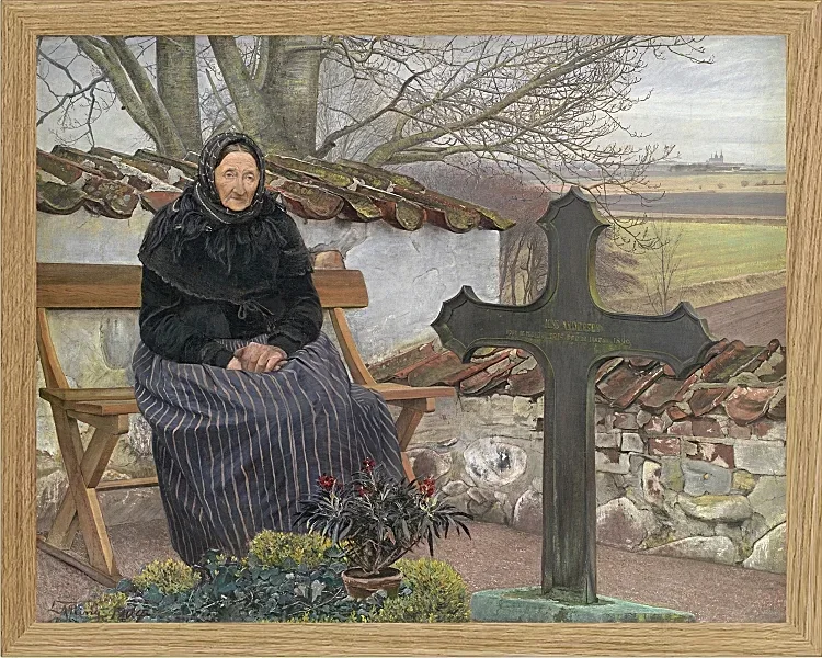 Laurits Andersen Ring – Kirkegård ved Fløng 1904 | Indrammet giclée-kunsttryk