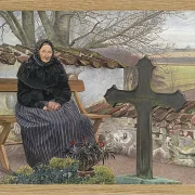 Laurits Andersen Ring – Kirkegård ved Fløng 1904 | Indrammet giclée-kunsttryk