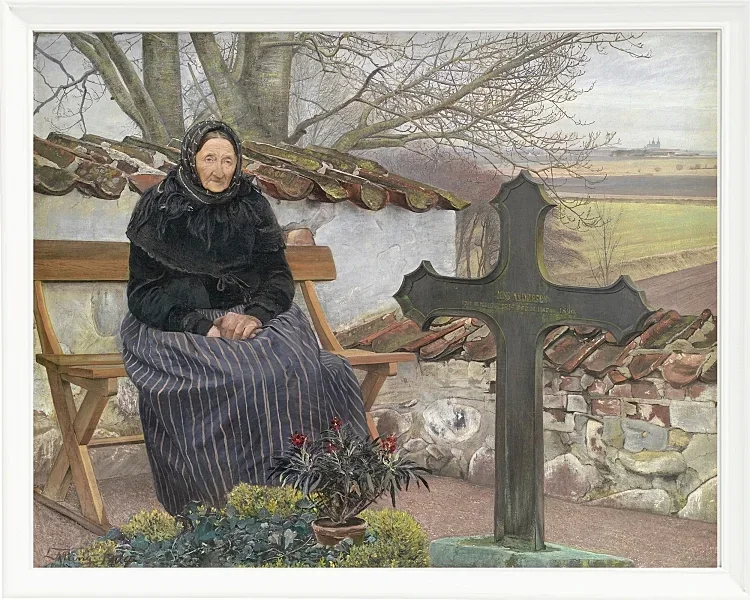 Laurits Andersen Ring – Kirkegård ved Fløng 1904 | Indrammet giclée-kunsttryk