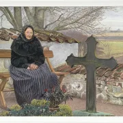 Laurits Andersen Ring – Kirkegård ved Fløng 1904 | Indrammet giclée-kunsttryk