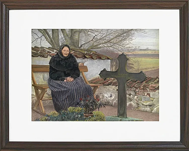 Laurits Andersen Ring – Kirkegård ved Fløng 1904 | Indrammet giclée-kunsttryk