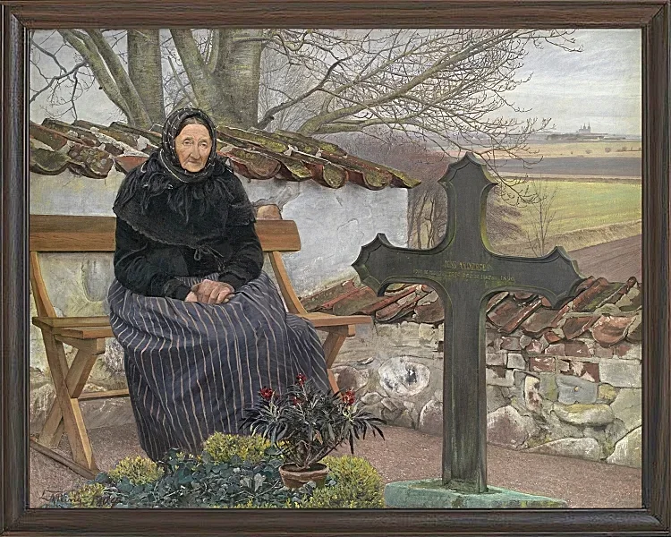 Laurits Andersen Ring – Kirkegård ved Fløng 1904 | Indrammet giclée-kunsttryk