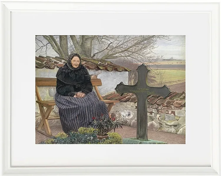 Laurits Andersen Ring – Kirkegård ved Fløng 1904 | Indrammet giclée-kunsttryk