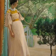Laurits Andersen Ring | Kunstnerens kone - 1897 | Indrammet kunsttryk | Realisme