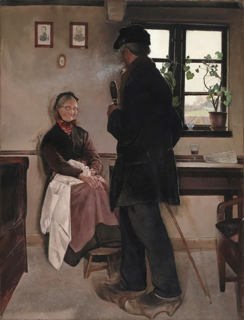 Laurits Andersen Ring – Kleinbauern, Sealand 1898 | Giclée Kunstdruck gerahmt