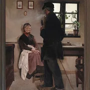 Laurits Andersen Ring – Kleinbauern, Sealand 1898 | Giclée Kunstdruck gerahmt