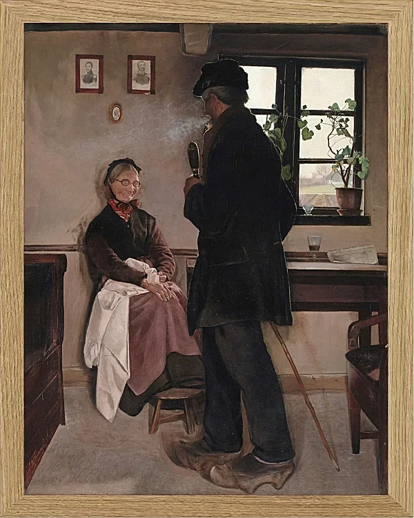 Laurits Andersen Ring – Kleinbauern, Sealand 1898 | Giclée Kunstdruck gerahmt
