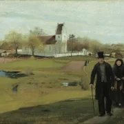 Laurits Andersen Ring | Mogenstrup Kirke – 1888 | Indrammet kunsttryk | Realisme
