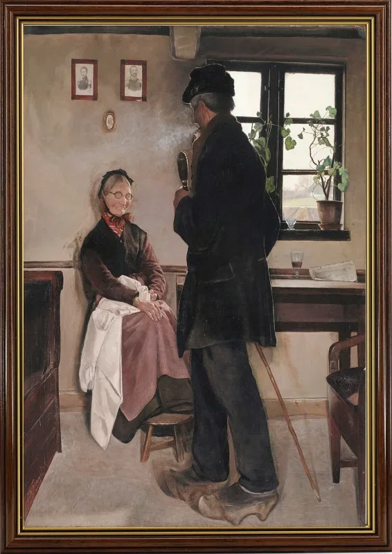 Laurits Andersen Ring | Småboere, Sjælland – 1898 | Indrammet kunsttryk | Realisme