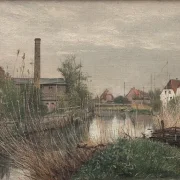Laurits Andersen Ring | Forårsdag ved Køge å - 1931 | Indrammet kunsttryk | Realisme