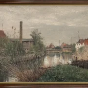 Laurits Andersen Ring | Forårsdag ved Køge å - 1931 | Indrammet kunsttryk | Realisme