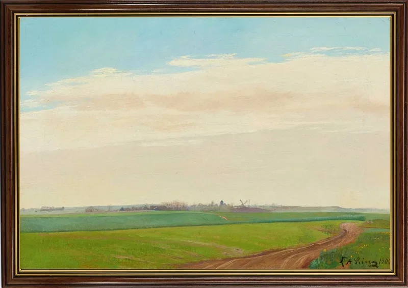 Laurits Andersen Ring | Sommerlandschaft, Baldersbrønde - 1900 | Gerahmter Kunstdruck | Realismus