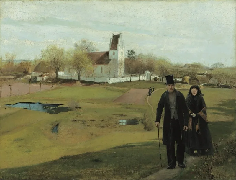 Laurits Andersen Ring – Mogenstrup Kirche 1888 | Giclée Kunstdruck gerahmt