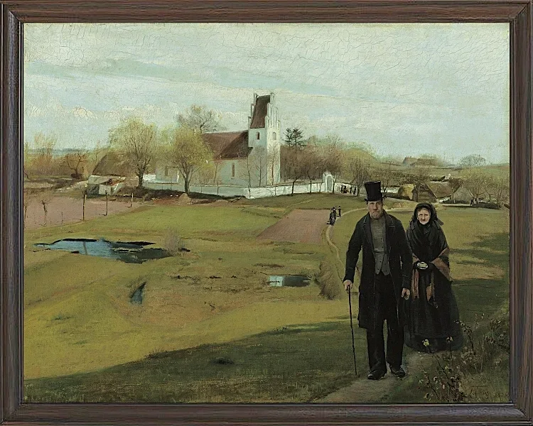 Laurits Andersen Ring – Mogenstrup Kirche 1888 | Giclée Kunstdruck gerahmt