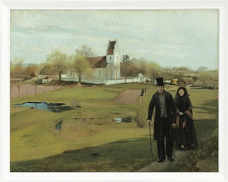 Laurits Andersen Ring – Mogenstrup Kirche 1888 | Giclée Kunstdruck gerahmt