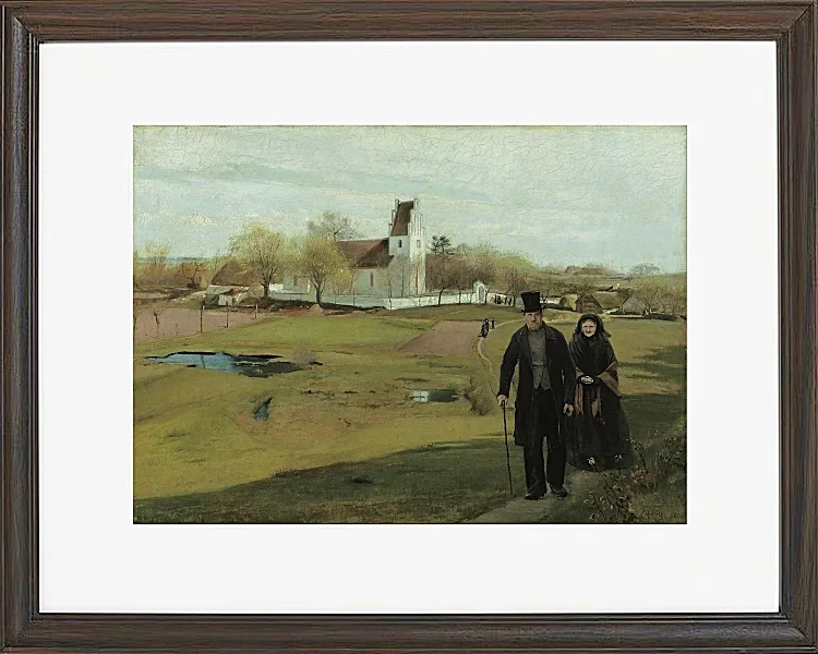 Laurits Andersen Ring – Mogenstrup Kirche 1888 | Giclée Kunstdruck gerahmt
