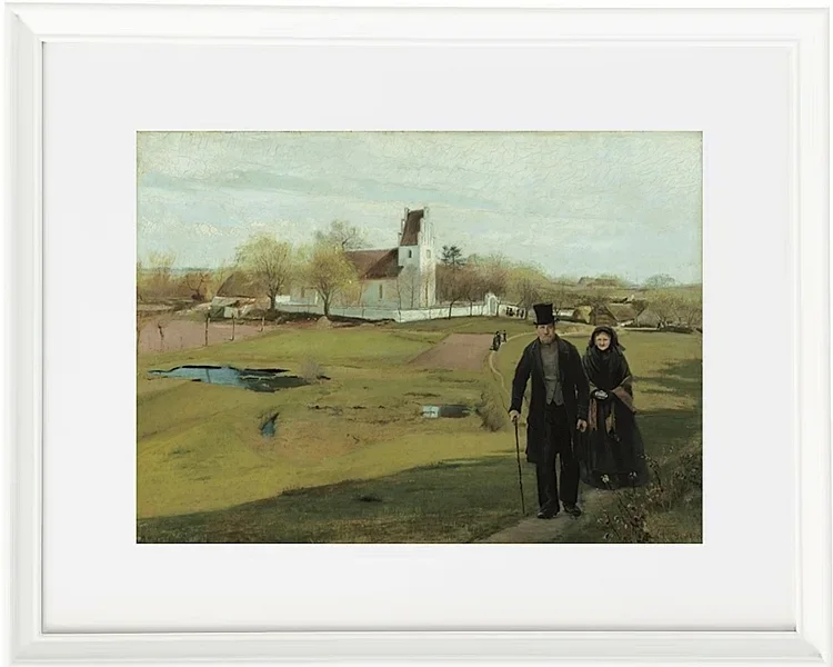 Laurits Andersen Ring – Mogenstrup Kirche 1888 | Giclée Kunstdruck gerahmt