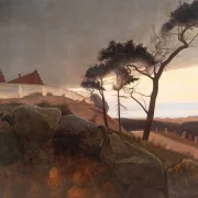 Laurits Andersen Ring – Efter solnedgang 1899 | Indrammet giclée-kunsttryk