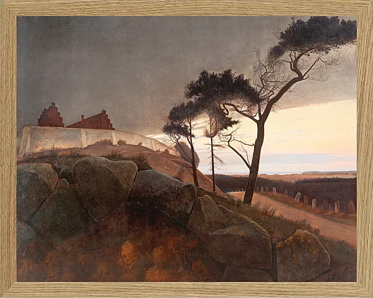 Laurits Andersen Ring – Efter solnedgang 1899 | Indrammet giclée-kunsttryk