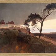 Laurits Andersen Ring – Efter solnedgang 1899 | Indrammet giclée-kunsttryk