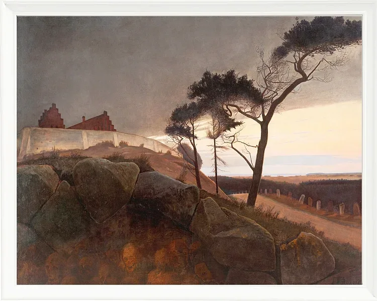 Laurits Andersen Ring – Efter solnedgang 1899 | Indrammet giclée-kunsttryk
